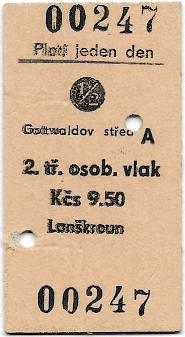 Gottwaldov střed - Lanškroun (½)